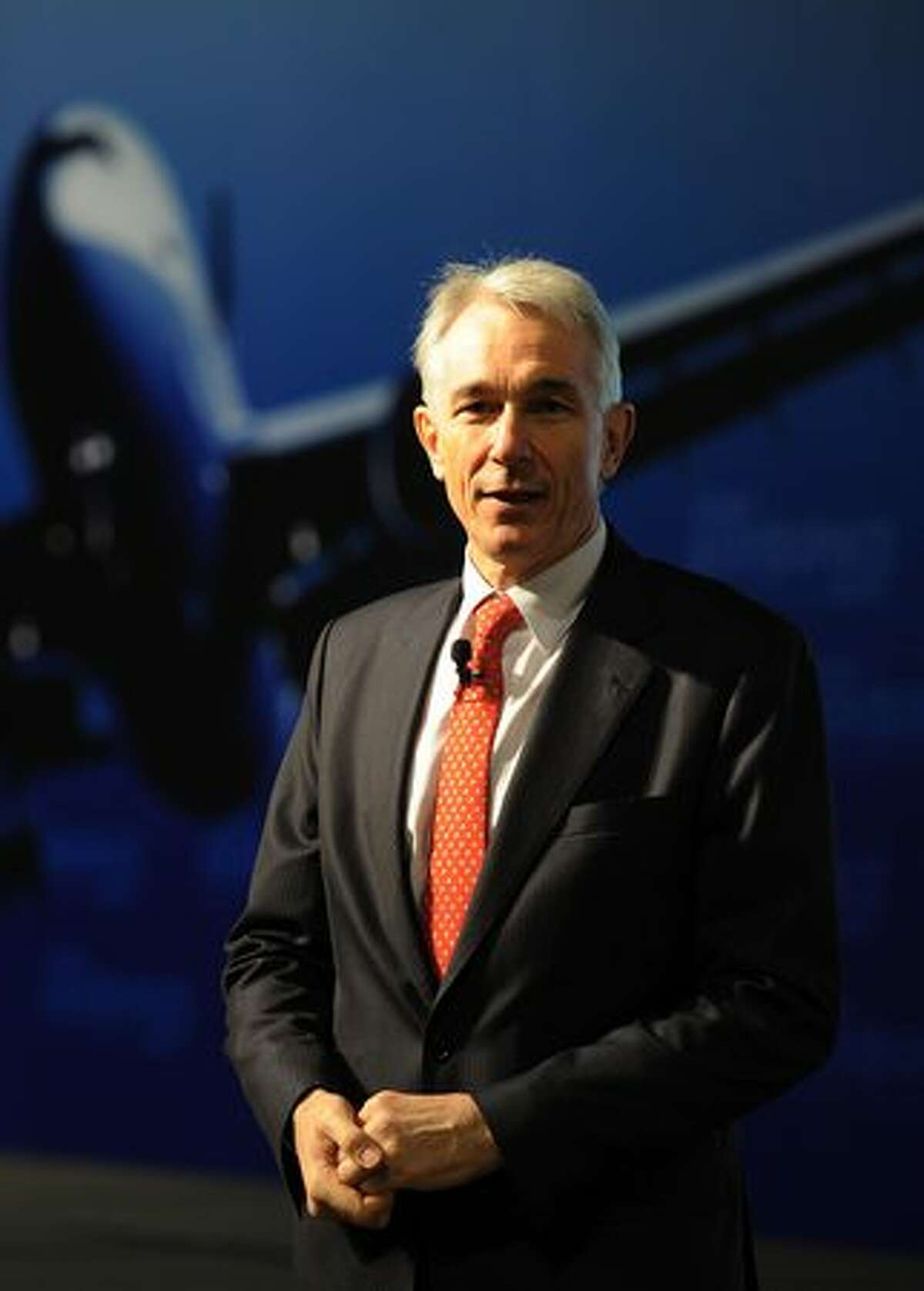 Tony Tyler, chief executive of Cathay Pacific, speaks at a seminar on the sidelines of the Asian Aerospace exhibition in Hong Kong.
