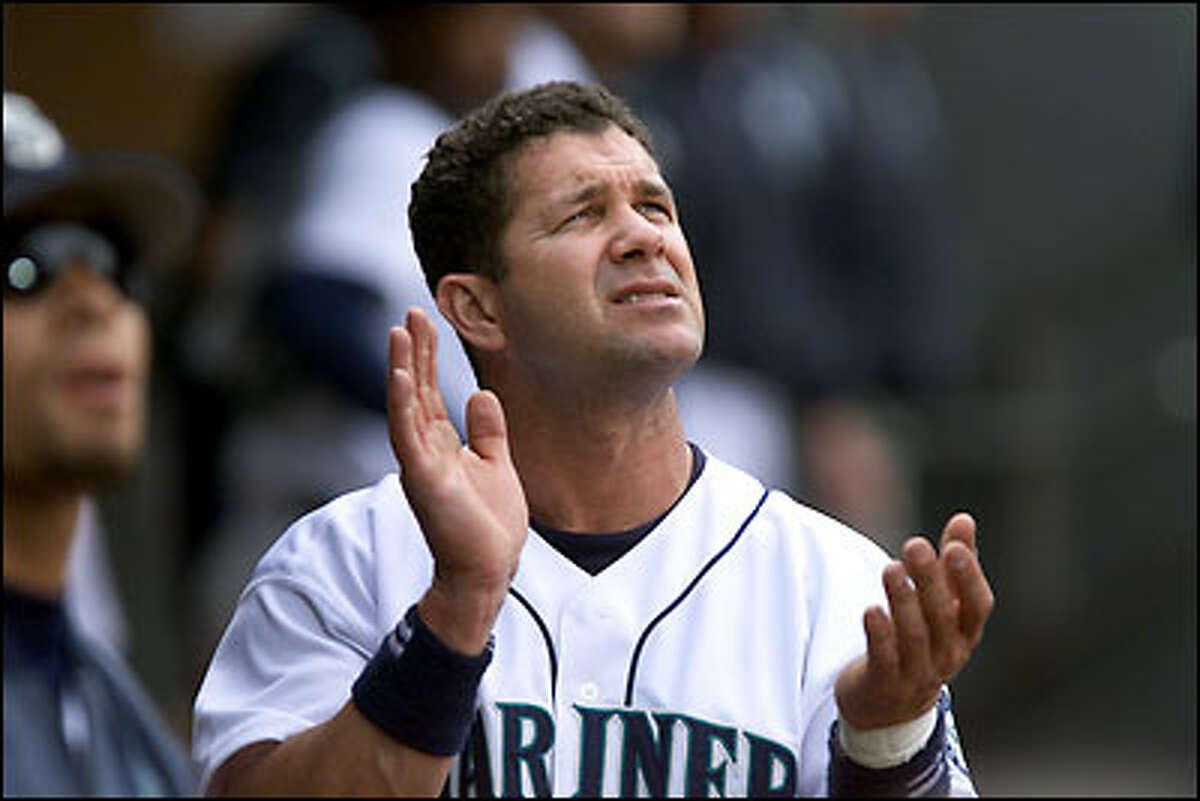 Mariners designated hitter Edgar Martinez enjoyed his finest season at age 37, hitting .323 with 37 home runs and 145 RBIs. The latter figures are career highs.