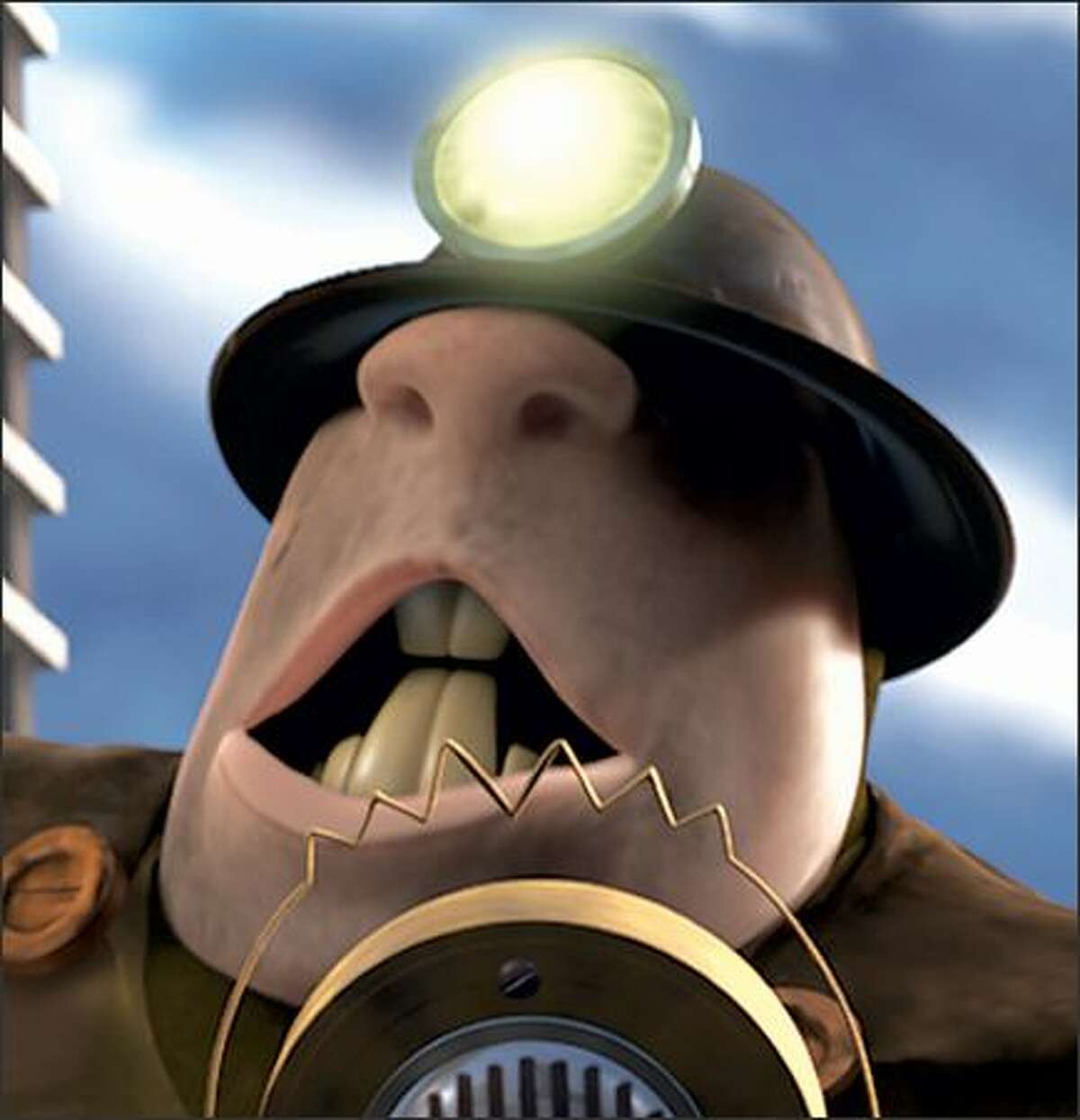 The Underminer (voice of John Ratzenberger) is a newly emerging super-villain determined to declare war on peace and happiness.