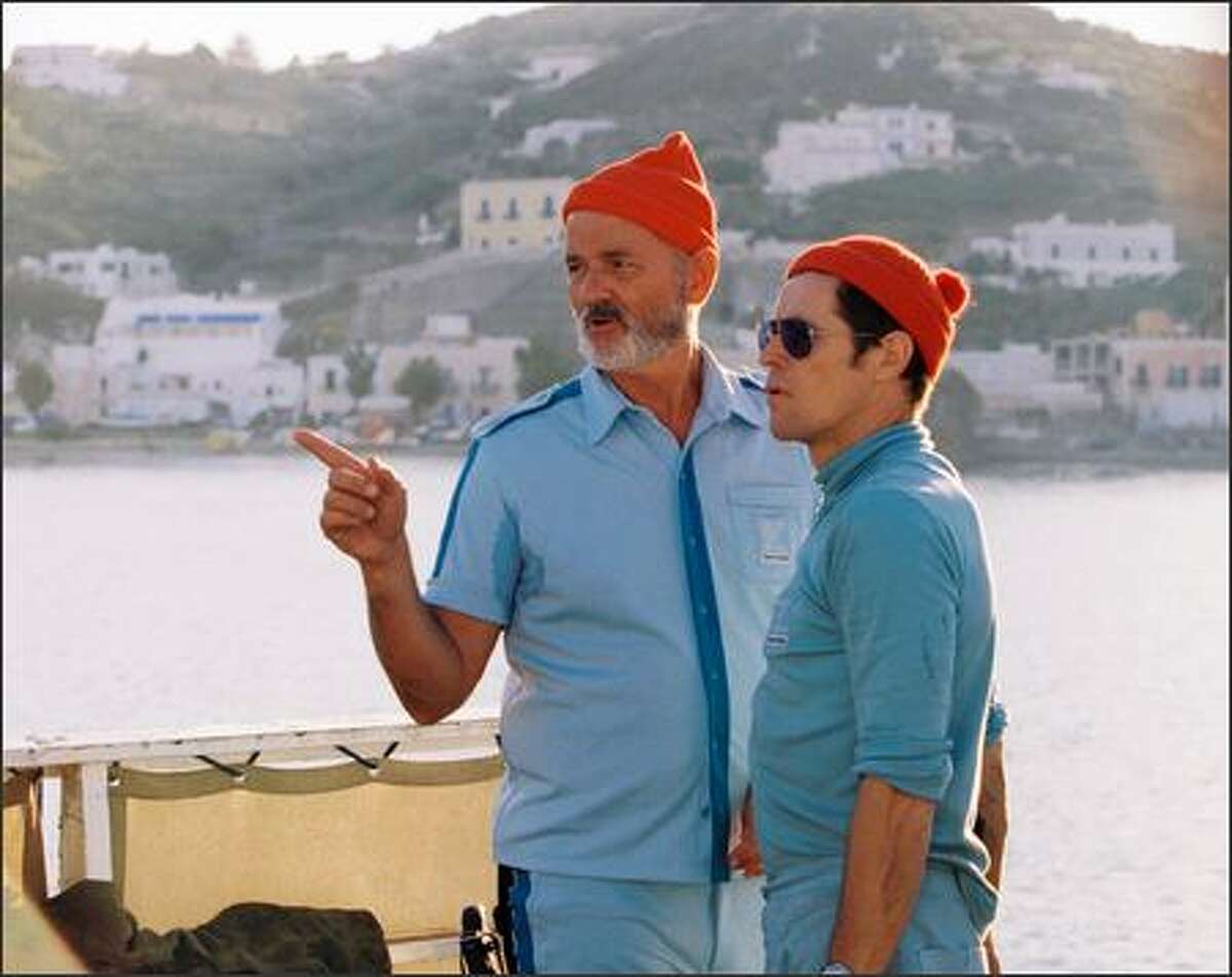 Klaus' (Willem Dafoe) close bond with Zissou (Bill Murray) is threatened by the emergence of Ned (Owen Wilson).