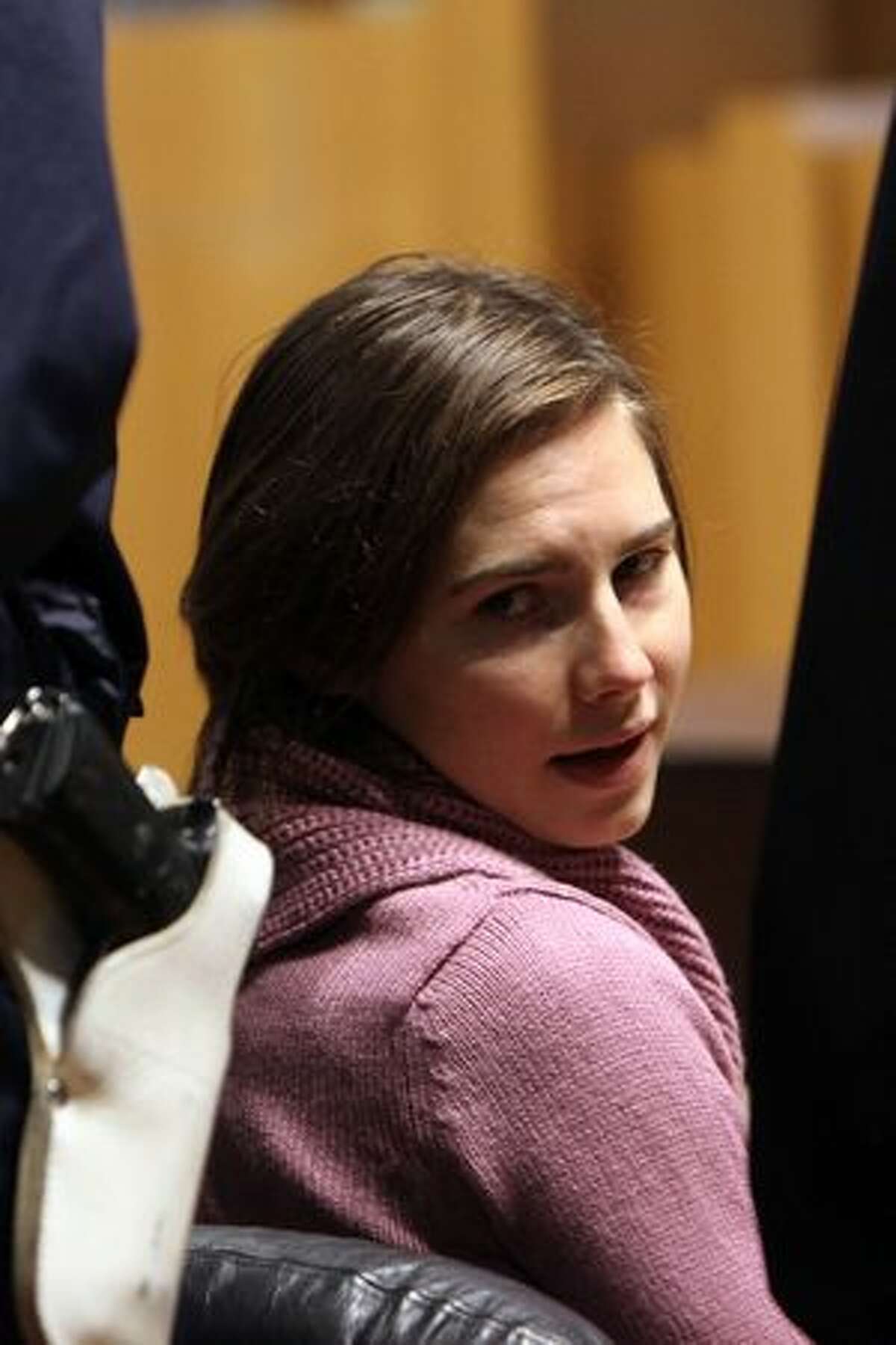 Amanda Knox arrives in Perugia's court of appeal.