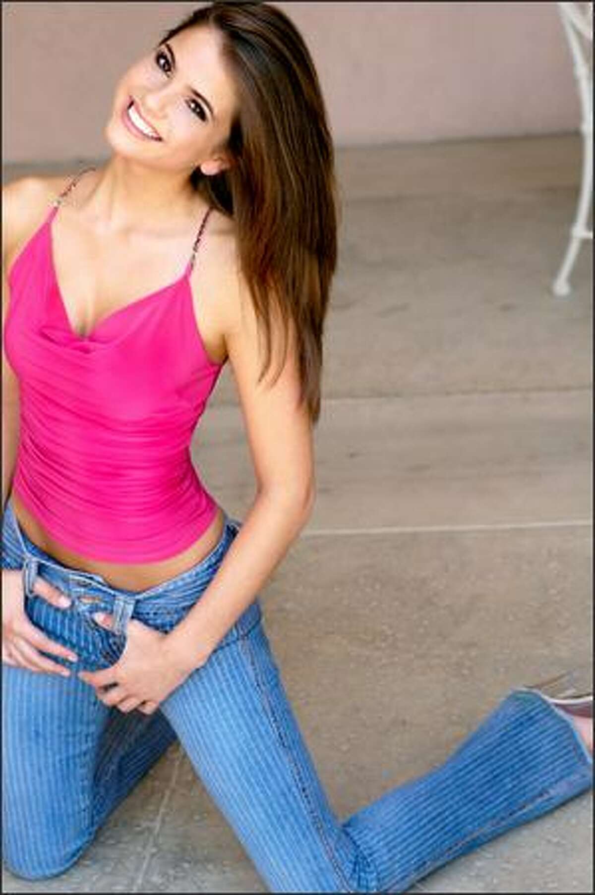 Shelley Catherine Hennig, Miss Louisiana Teen USA 2004, poses for New York fashion photographer Fadil Berisha in Palm Springs, Calif., on July 24.