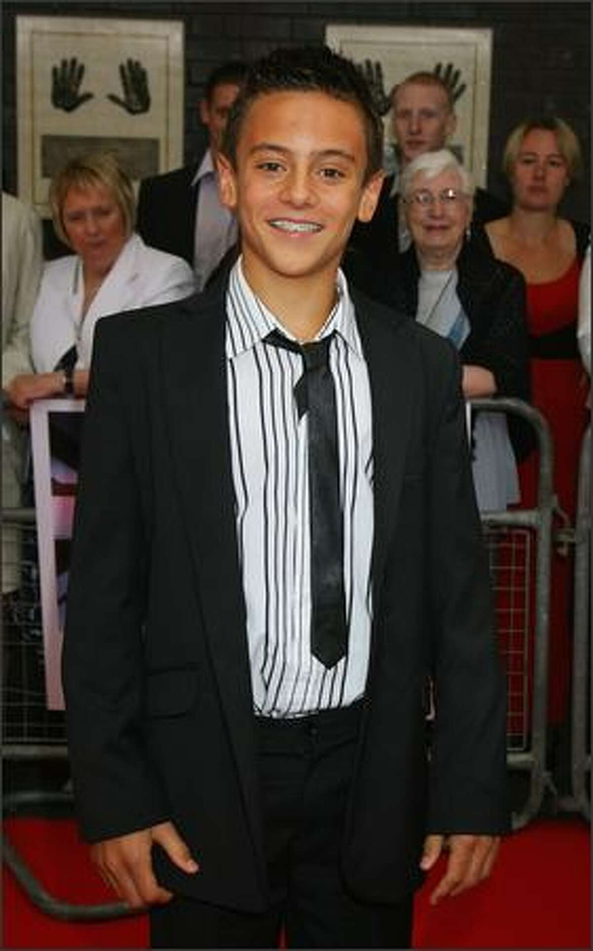 British Olympic diver Tom Daley arrives at the Britains Best 2008 awards at The London Studios in London, England.