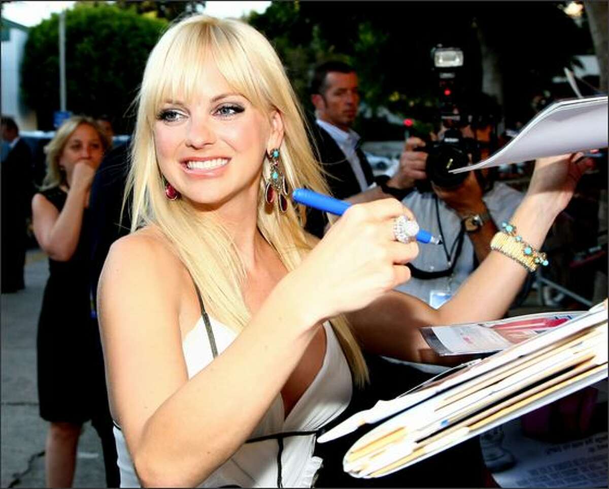Actress Anna Faris arrives at Columbia Pictures' premiere of "House Bunny" held at the Mann Village Theater on Wednesday in Westwood, Calif.