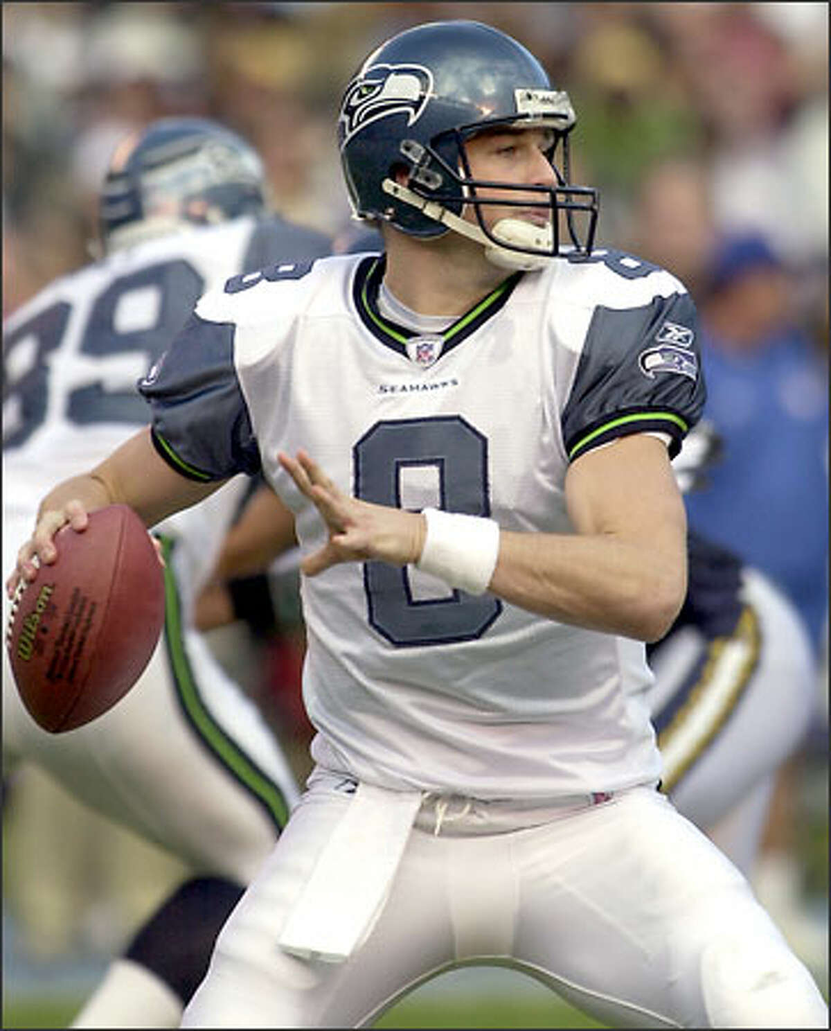 Matt Hasselbeck threw two touchdown passes, lead the Seahawks to a 31-28 comeback victory in overtime.