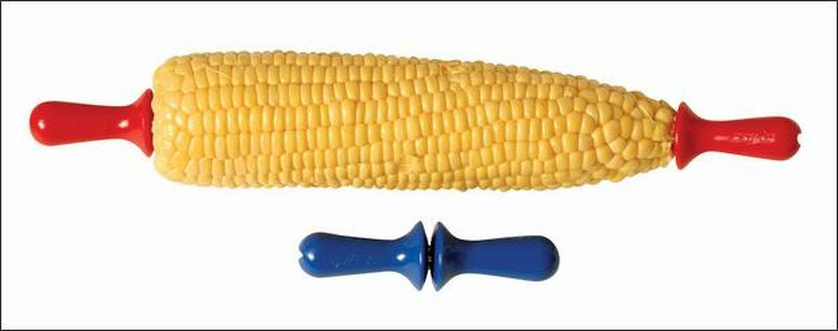 Not one of Rebekah's favorites: Interlocking corn holders (Zyliss, $5.75): The prongs interlock for safe storage.
