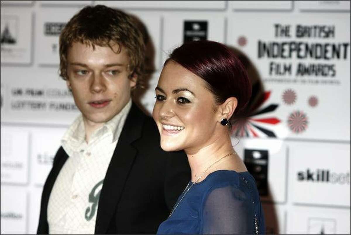 Alfie Allen and Jamie Winstone arrive at the British Independent Film Awards 2008 at The Old Billingsgate on Sunday in London.