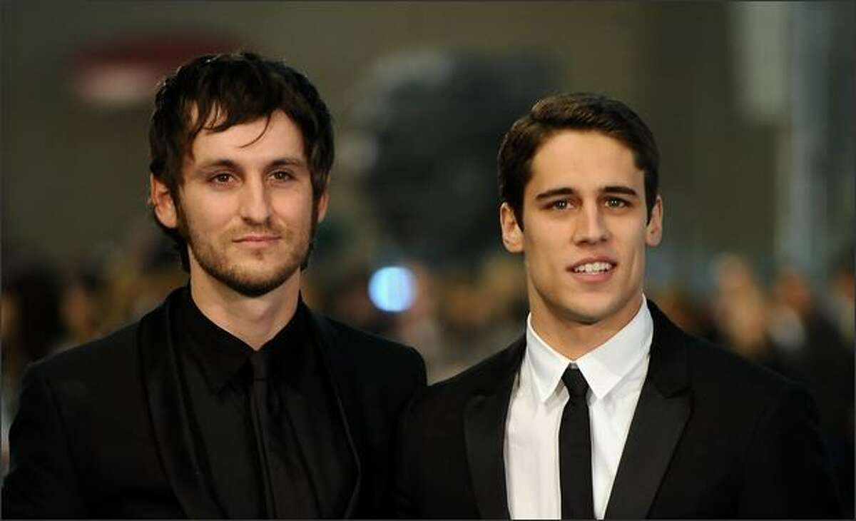 Spanish actors Raul Arevalo (L) and Martin Rivas (R) attend the Goya Cinema Awards 2009 ceremony on Sunday at the Palacio de Congresos in Madrid, Spain.