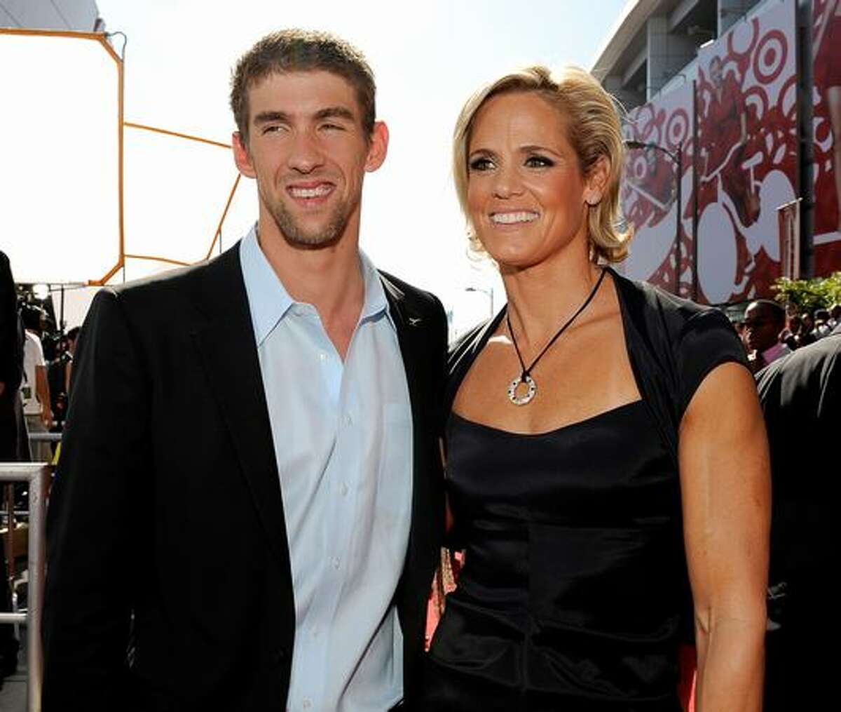 Olympic swimmers Michael Phelps and Dara Torres arrive. (Photo by Kevork Djansezian/Getty Images for ESPY