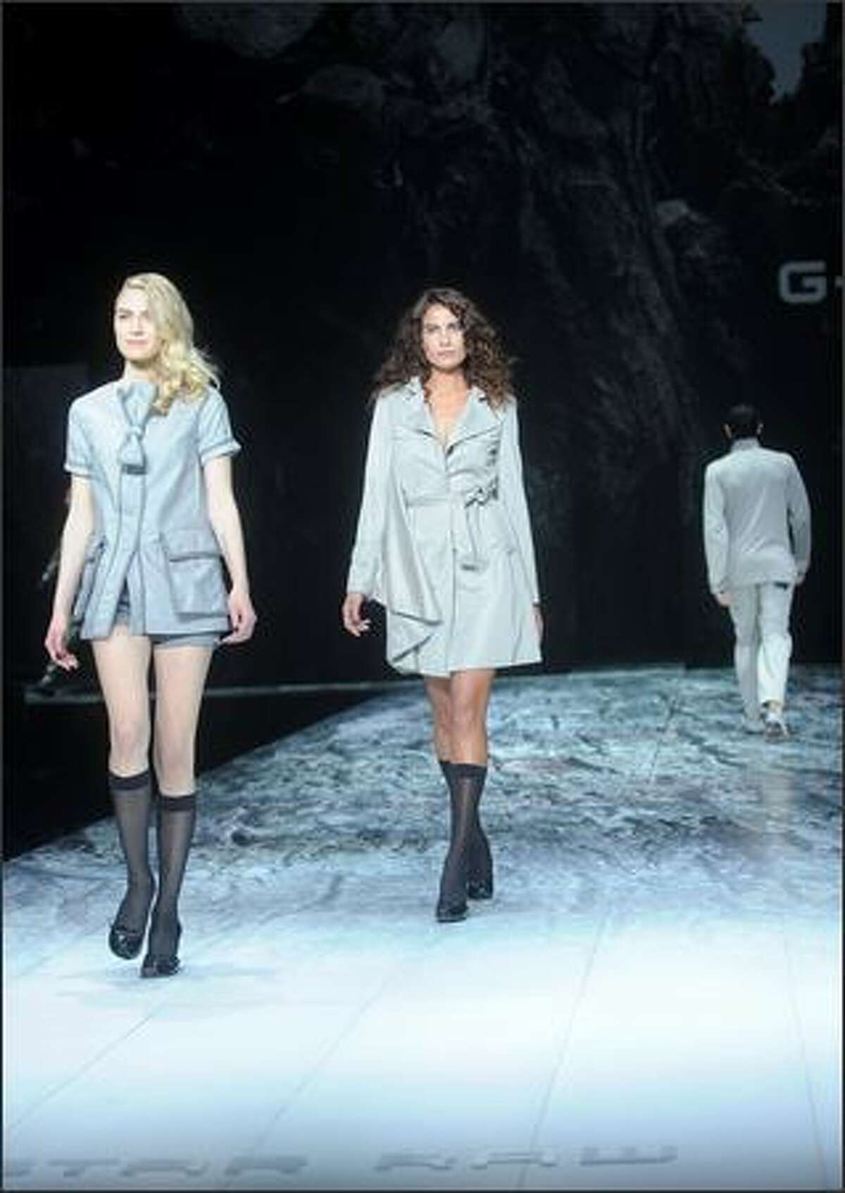 Models walk the runway at the G Star Spring 2009 fashion show during Mercedes-Benz Fashion Week at the Park Avenue Armory in New York on Thursday.