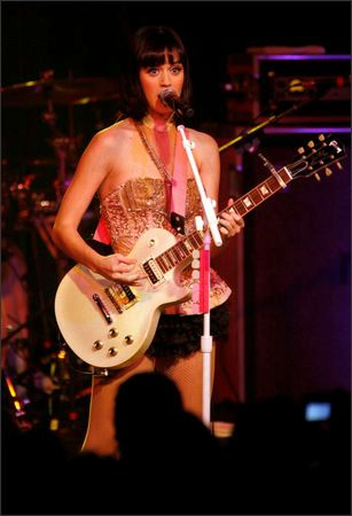 Katy Perry plays Showbox at the Market in downtown Seattle on Friday night. Perry hit it big last summer with her album "One of the Boys" and the singles "I Kissed a Girl," "Ur So Gay" and "Hot N Cold."