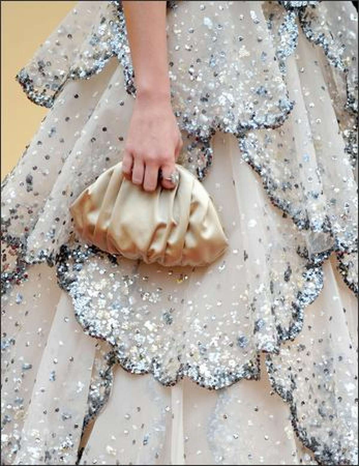 She had the perfect clutch to go with it as well.