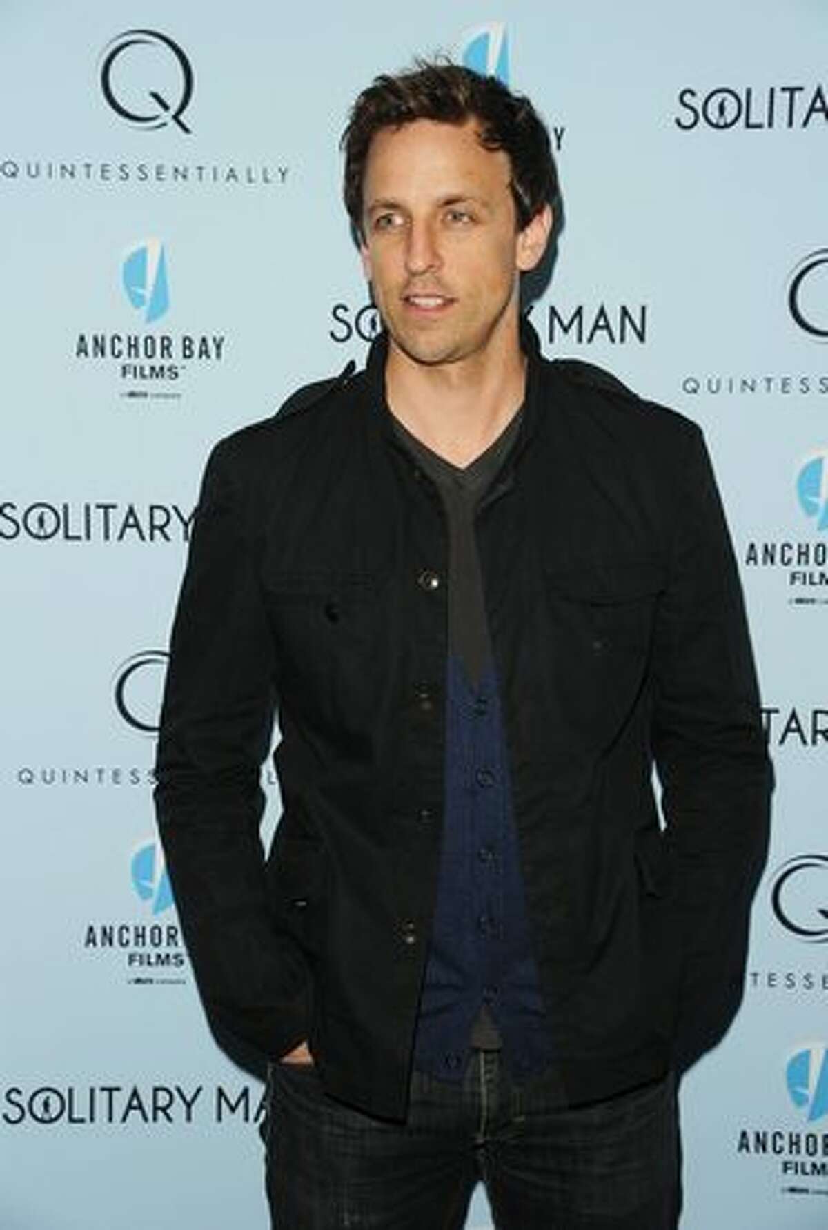 Actor Seth Meyers attends the premiere of "Solitary Man" at Cinema 2 on May 11, 2010 in New York City.