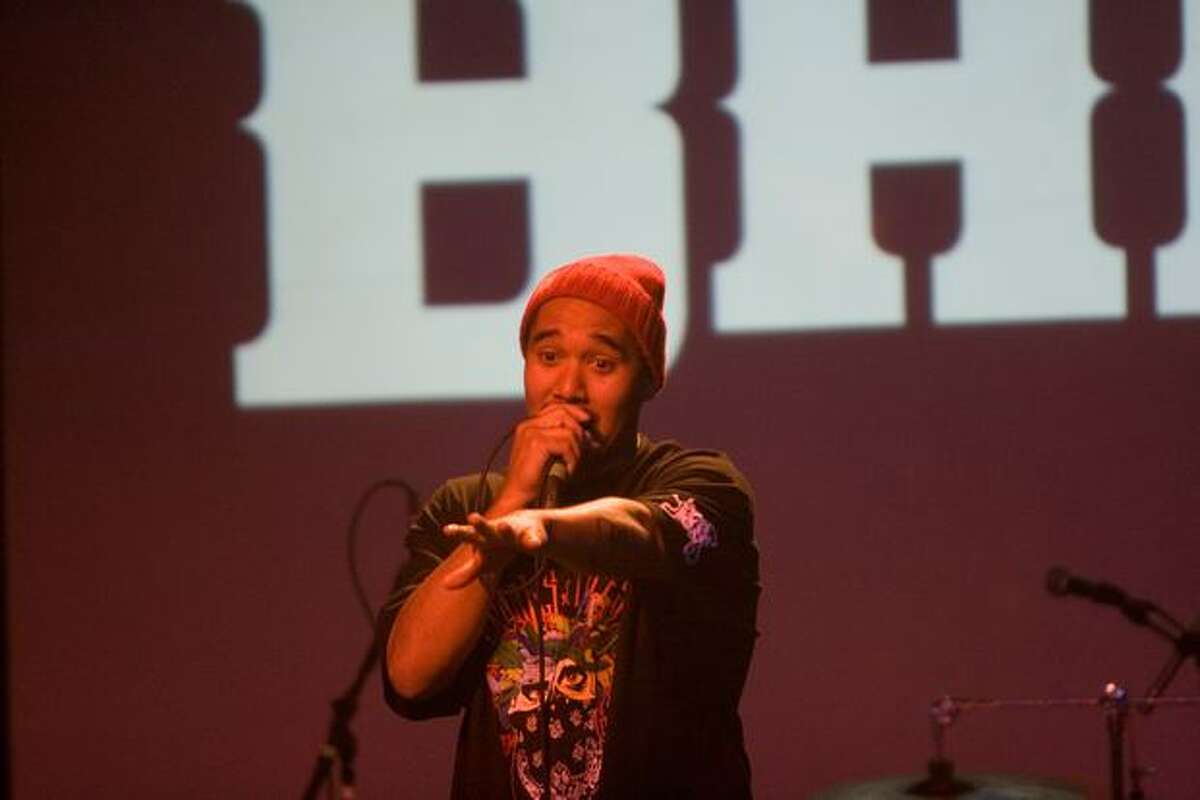 Rapper Bambu of Los Angeles performing at Showbox at the Market before Blue Scholars on March 28, 2010.