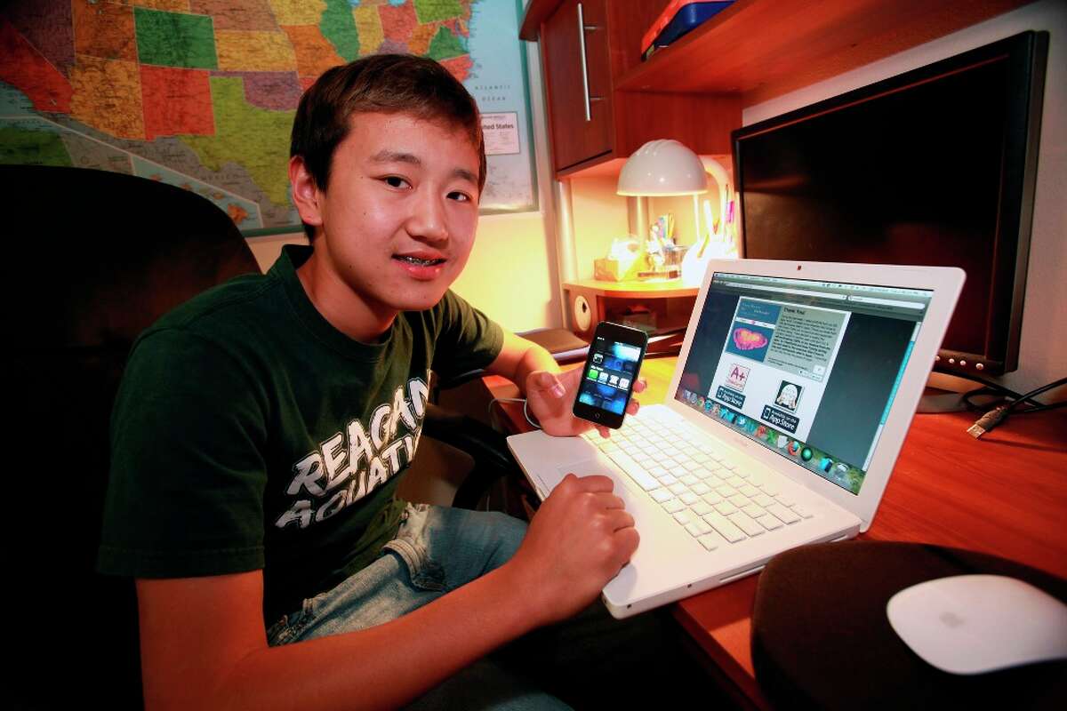 Canzhi Ye, a 14 year old student at Reagan High School developed four iPhone apps and is donating some of the proceeds to American Red Cross for help in the disaster in Japan.