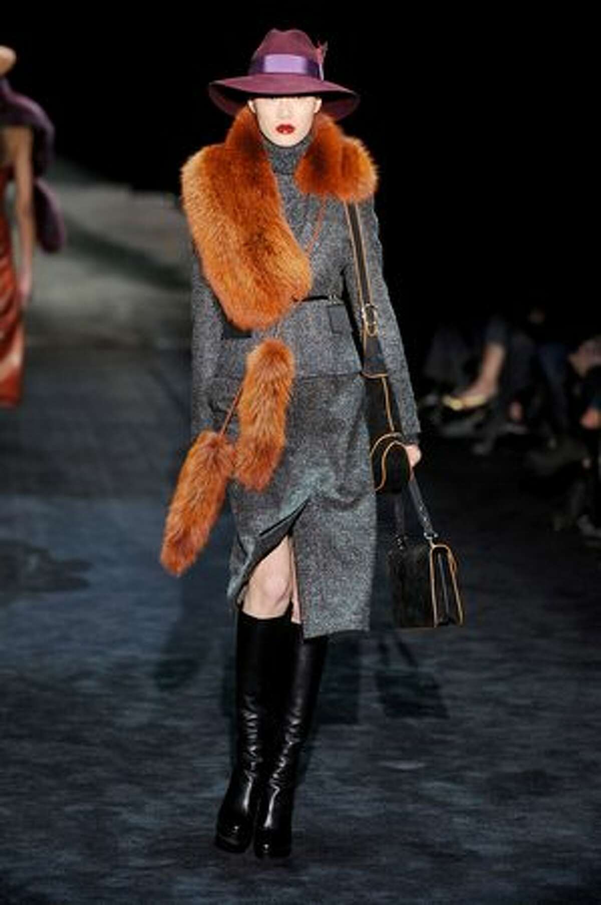 A model walks the runway during the Gucci Fashion Show as part of Milan Fashion Week Womenswear Autumn/Winter 2011on February 23, 2011 in Milan, Italy.