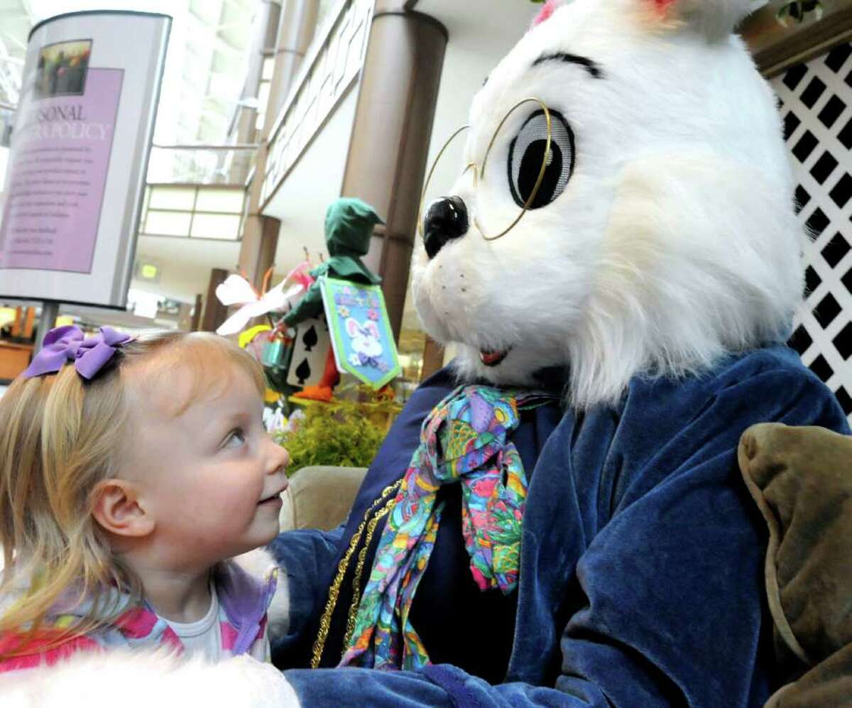 Easter Bunny in Danbury The Easter Bunny is at the Danbury Fair Mall now through April 19. Visit the Easter Bunny for Photos and a Free Gift. The set is located near Macy's and Lord & Taylor.