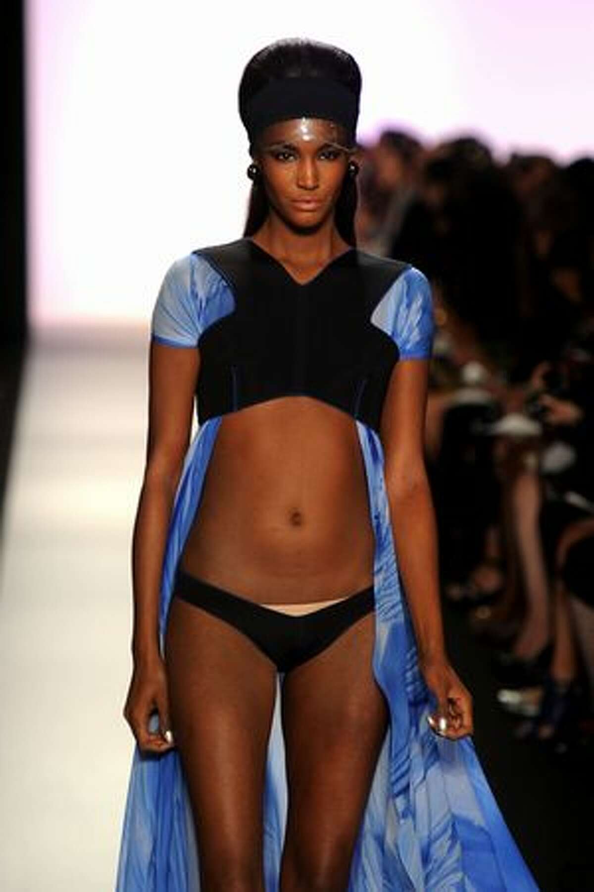 A model walks the runway at the Gottex Spring 2011 fashion show during Mercedes-Benz Fashion Week in New York City.