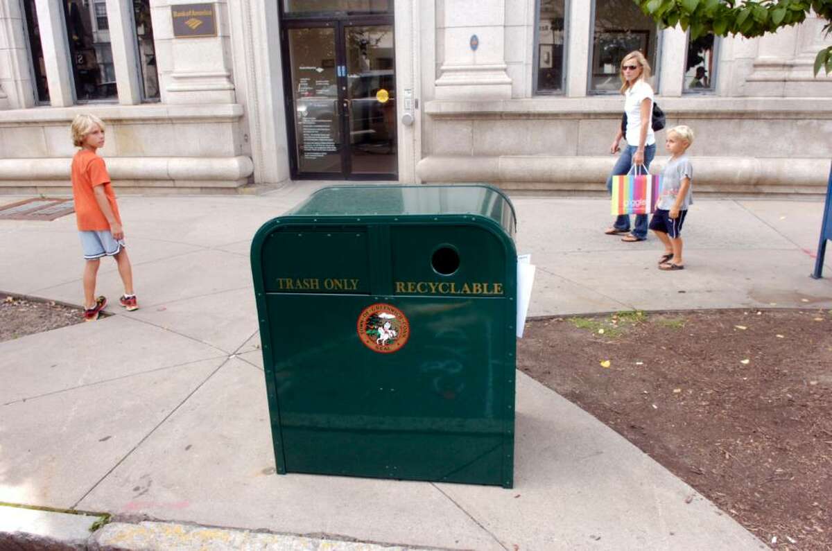 Greenwich Avenue Home of the 675 trash bin times 34