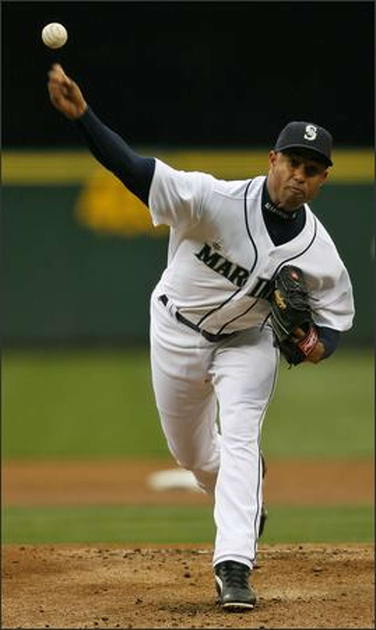 Seattle Mariners Miguel Batista starts against the Texas Rangers.