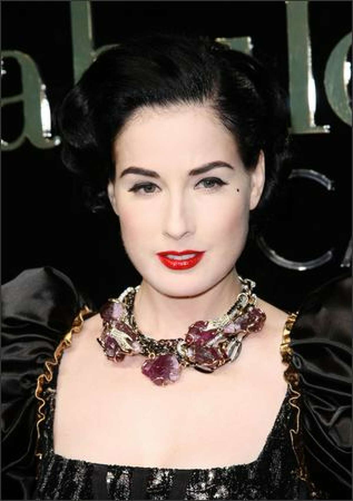 Dita Von Teese attends the Dolce & Gabbana party at the Le Baoly, Port Canto during the 62nd annual Cannes Film Festival in Cannes, France.