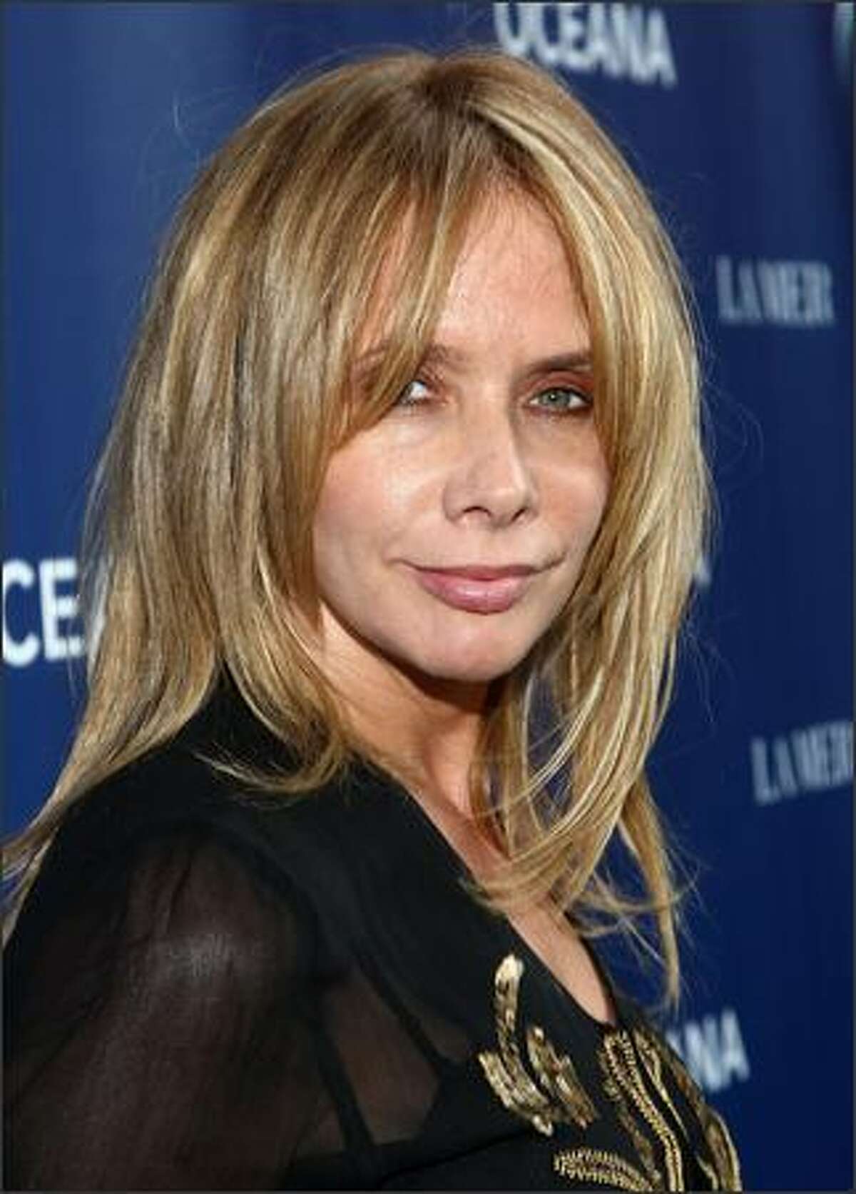 Actress Rosanna Arquette arrives at the World Oceans Day celebration hosted by La Mer and Oceana at Private Residence in Los Angeles, California.