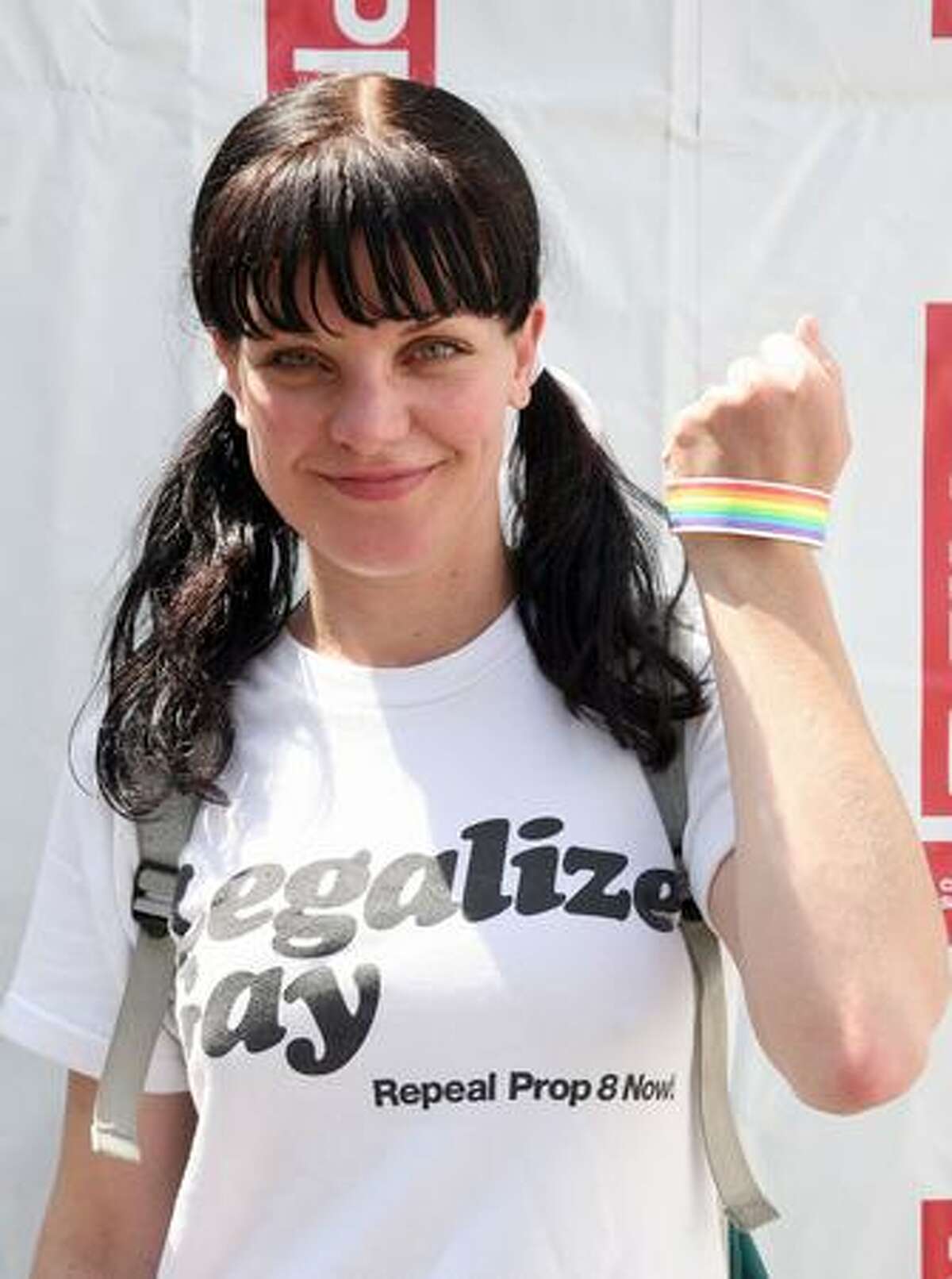 Actress Pauley Perrette attends LA Pride Festival's Parade on June 14 in West Hollywood, Calif.