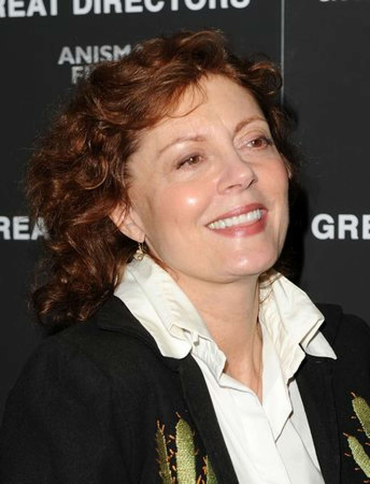 Actress Susan Sarandon attends the premiere of "Great Directors" premiere at The Museum of Modern Art.