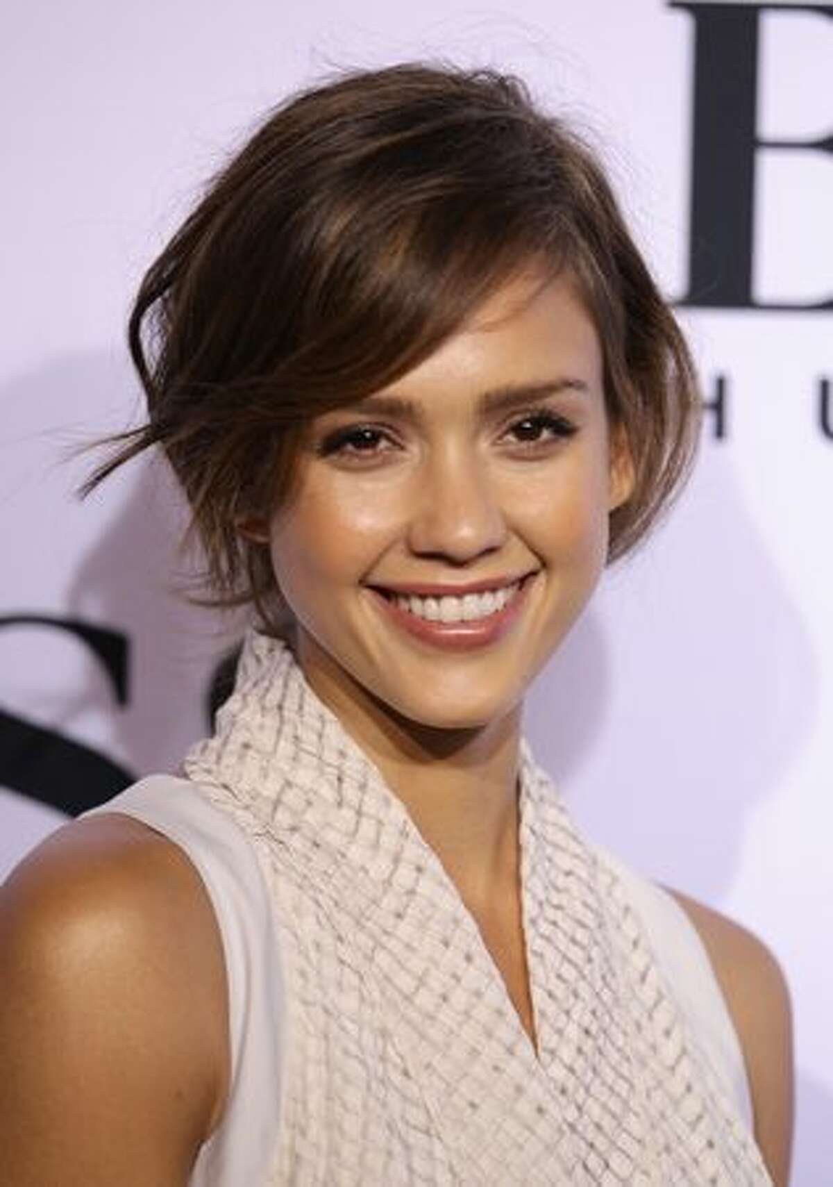 Actress Jessica Alba arrives at the Boss Black Show during the Mercedes-Benz Fashion Week Spring/Summer 2011.