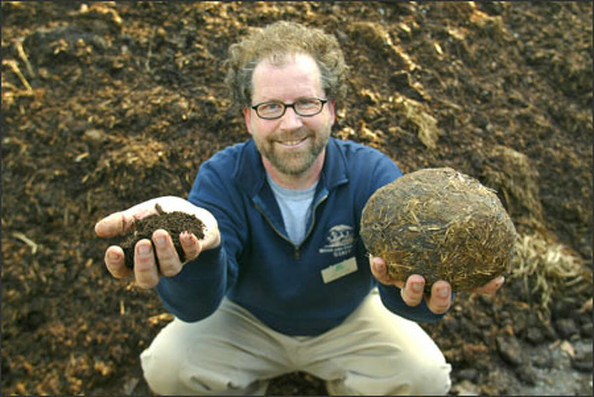 Dan Corum, the compost/recycling coordinator for Woodland Park Zoo who is better known as