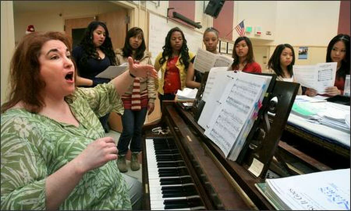 Lizabeth Diaz, choir director of Renton High School, was named Renton's teacher of the year.