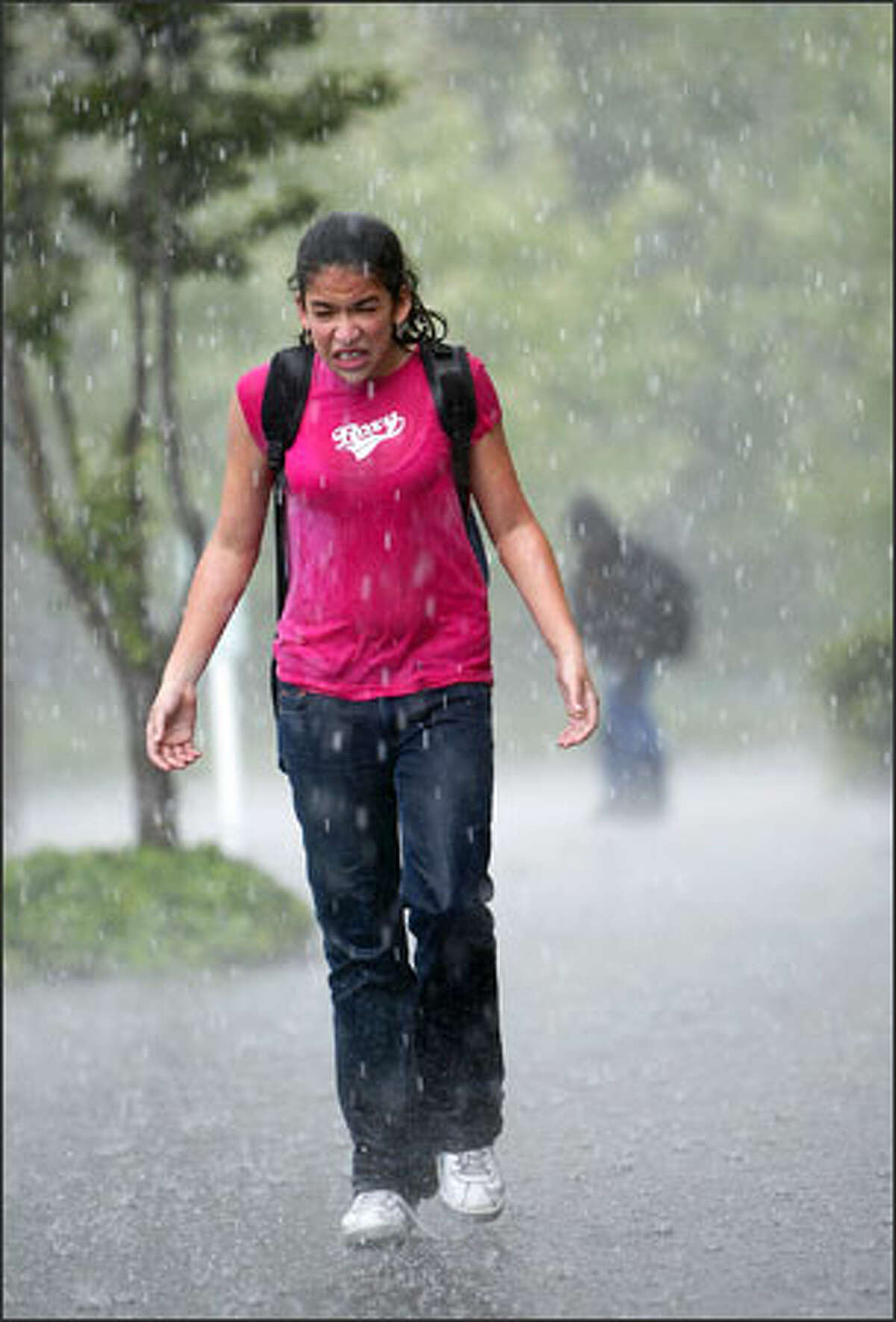 Sarah Taylor, 13, was caught off guard by a storm as she walked home from school in Federal Way.