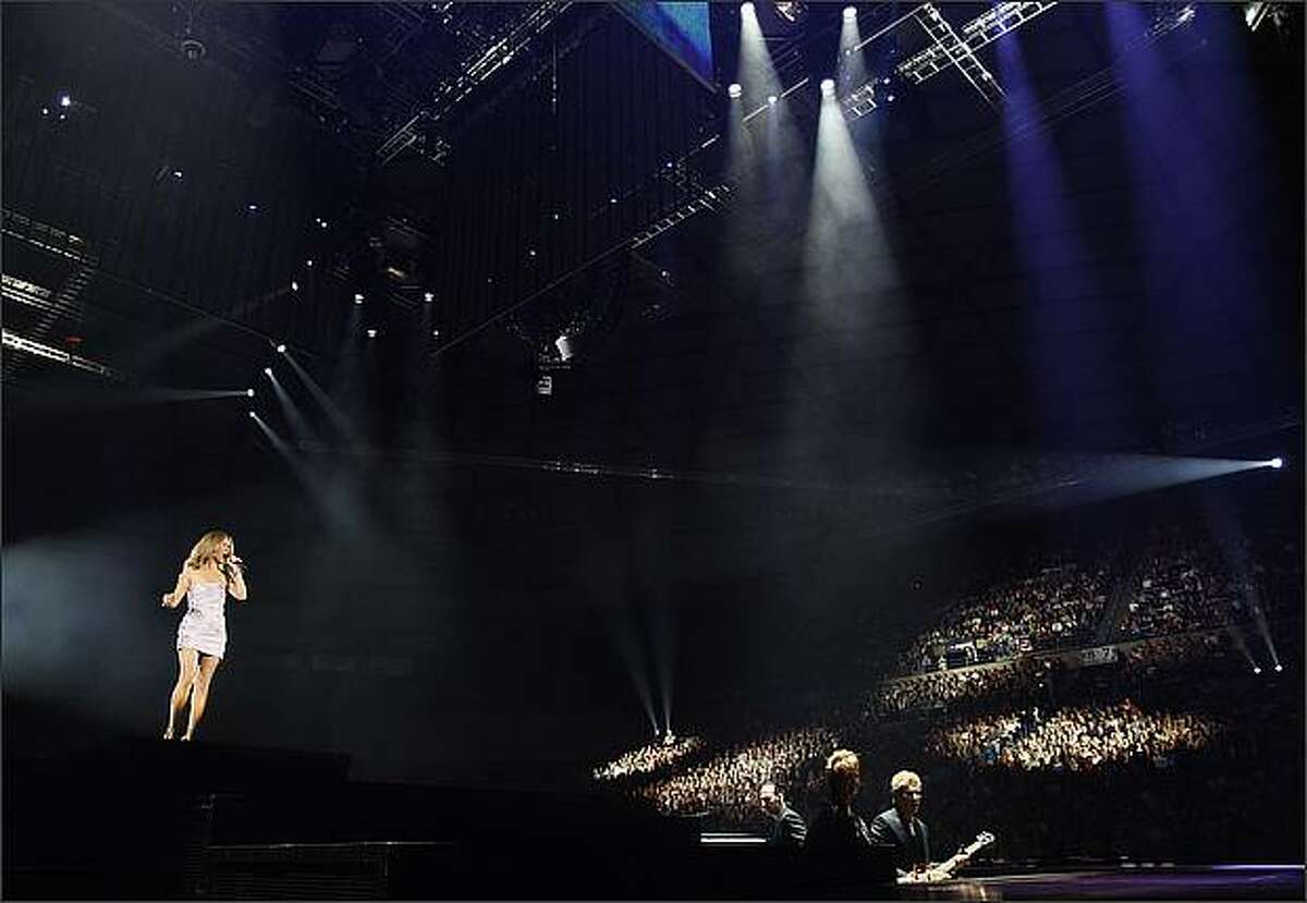 Celine Dion performs at the Tacoma Dome in Tacoma.
