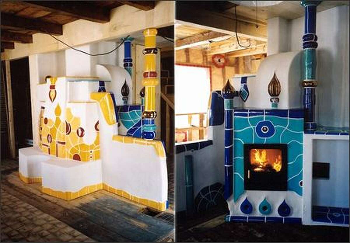 Large masonry fireplaces can sport unique decorative designs. (ERNST AND MARIA KIESLING)