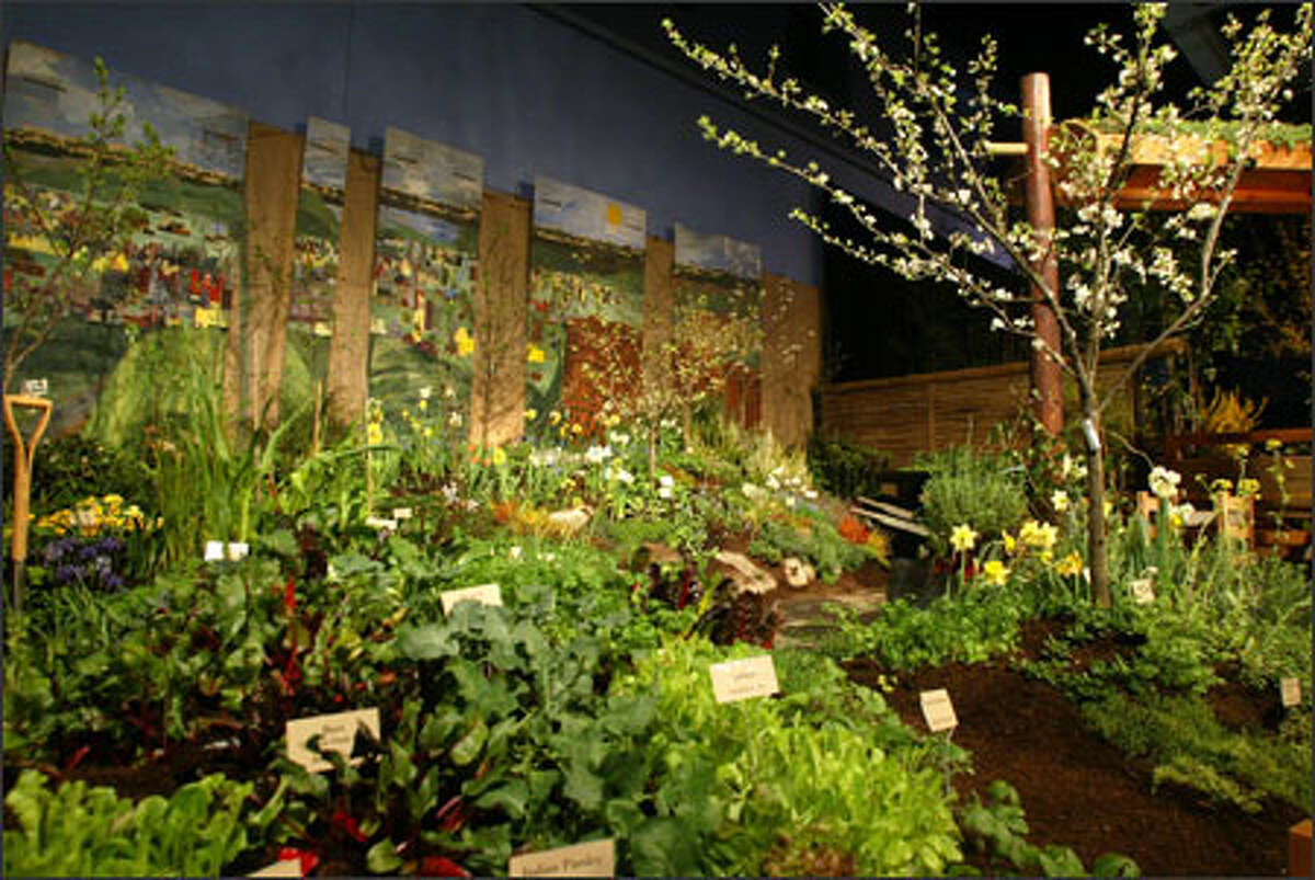 The display garden created by Seattle Youth Garden Works -- "Urban Land Use and Food Security" -- won three top awards, including the Founder's Cup for the best overall display.