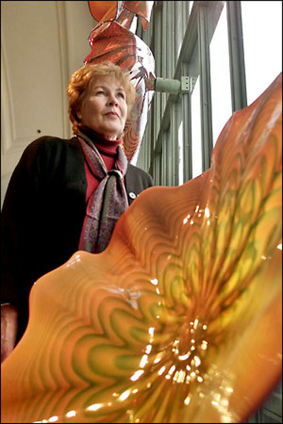 Bonnie Gallagher is the Arts Education director for the Chihuly display at Union Station in Tacoma. She was hoping those pieces survived the shaking.
