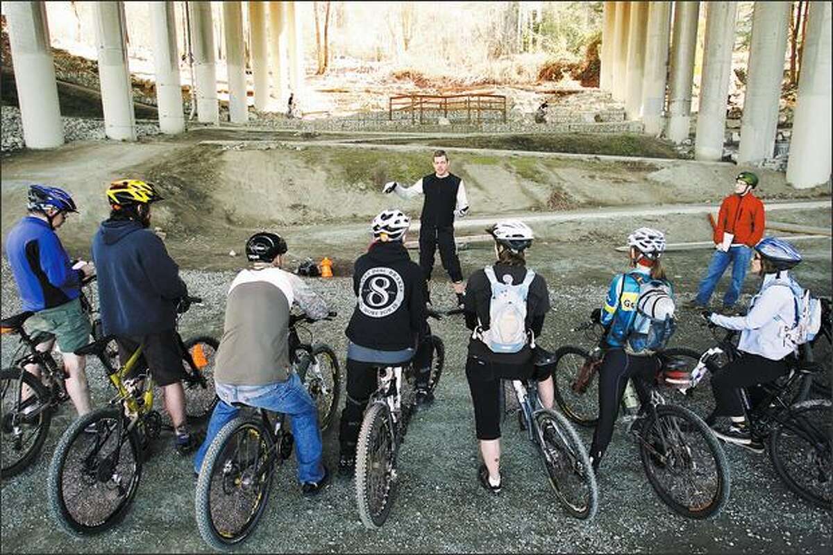 Lawton works with riders from the Backcountry Bicycle Trails Club.