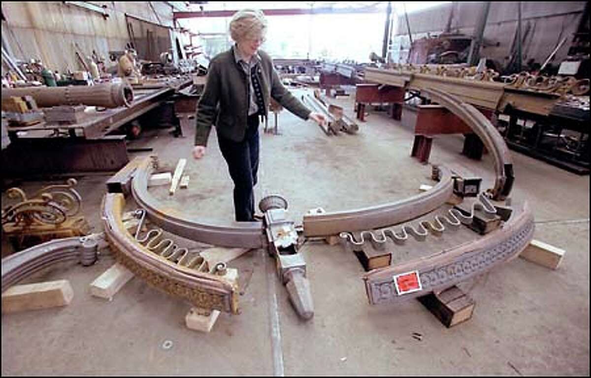 Heidi Seidelhuber's company, Seidelhuber Iron and Bronze Works, will fit back together thousands of pergola pieces.