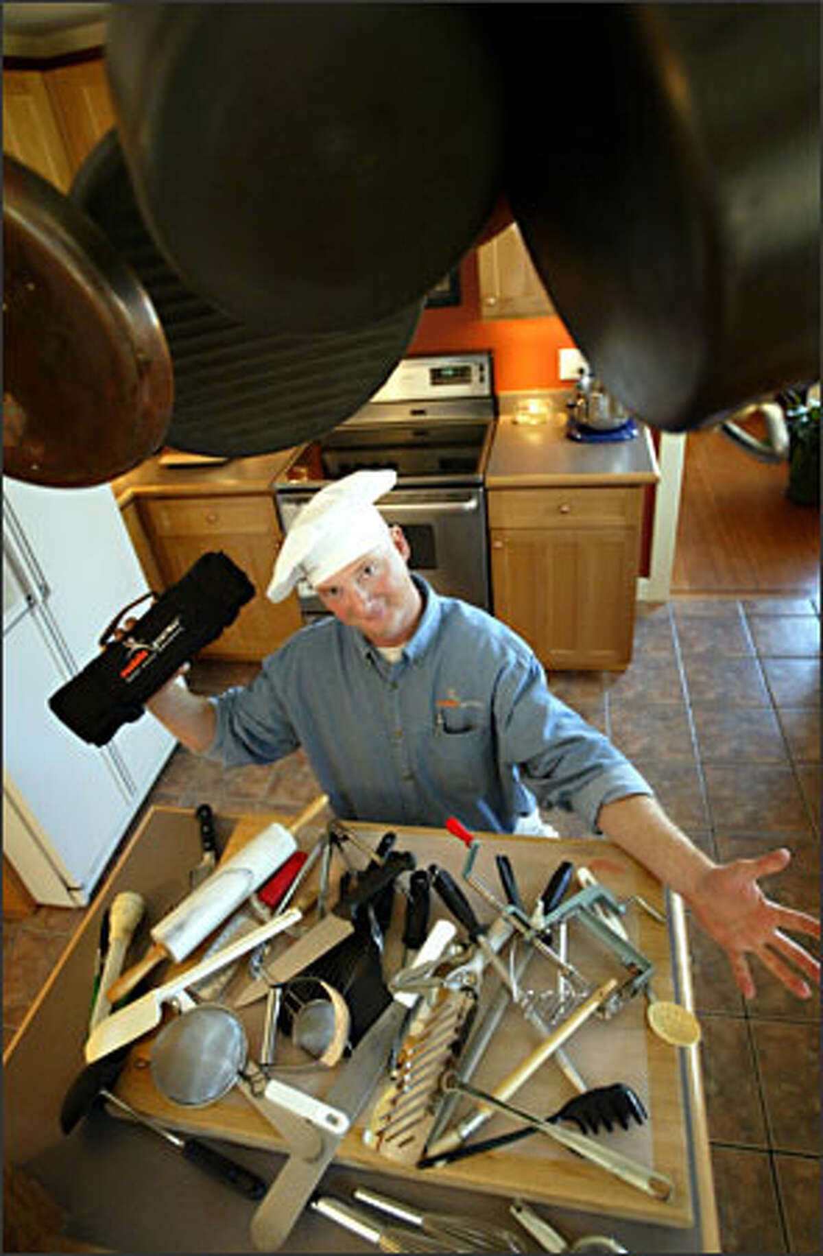 Kevin Utter of Seattle has turned his obsession for cooking tools into a business, Mobile Gourmet (www.mobilegourmet.com), which produces portable kits that carry any number of tool or spice combinations for the cook on the go.