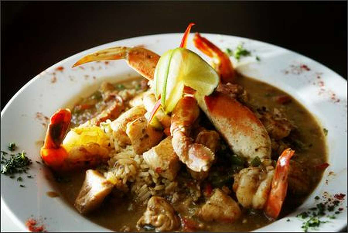JoAnna's gumbo may surprise New Orleans natives on first blush -- it's more casserole than stew -- but the crab legs, chicken, shrimp and sausage dish delivers.