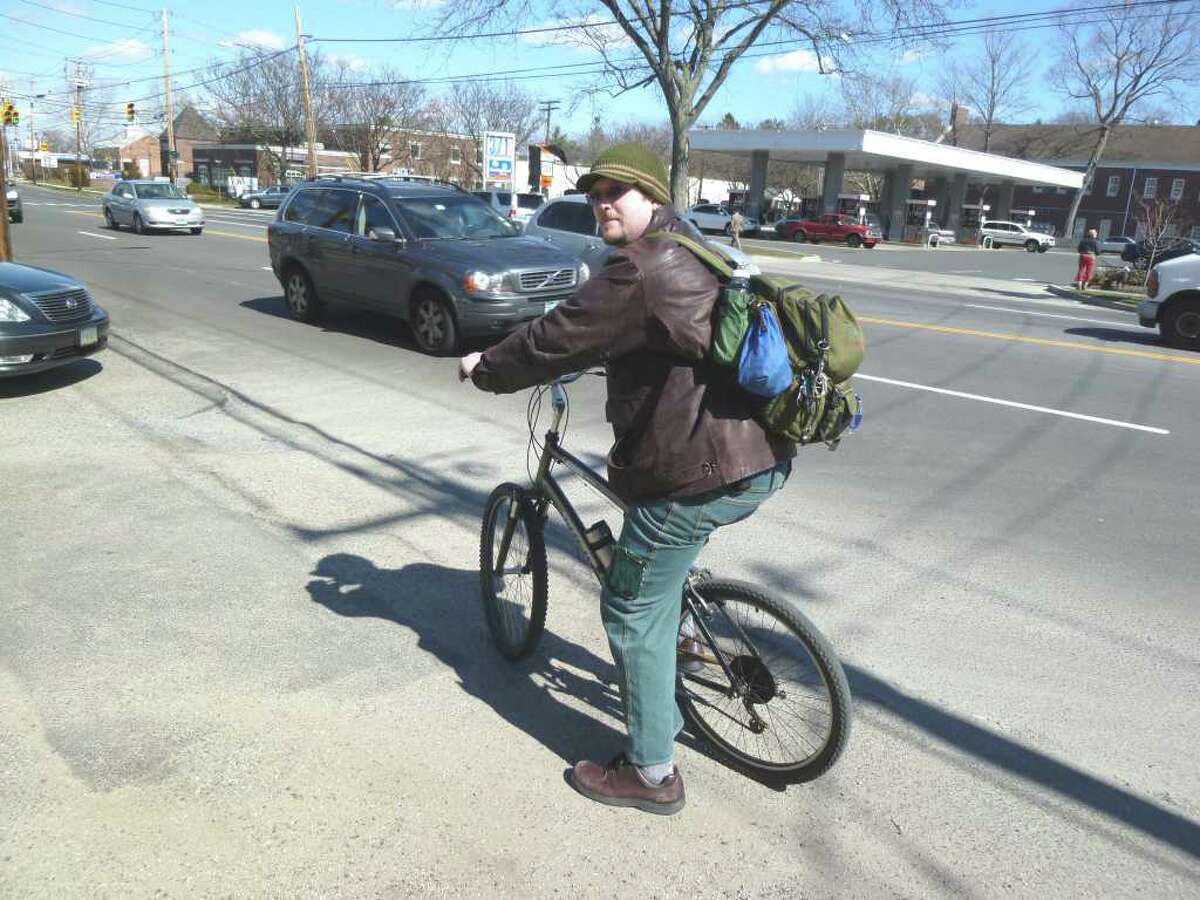 Cyclist Jonah Burnim, 31, of Fairfield, said, "Riding the roads is pretty much suicide and you get yelled at for riding on the sidewalks" around Fairfield.