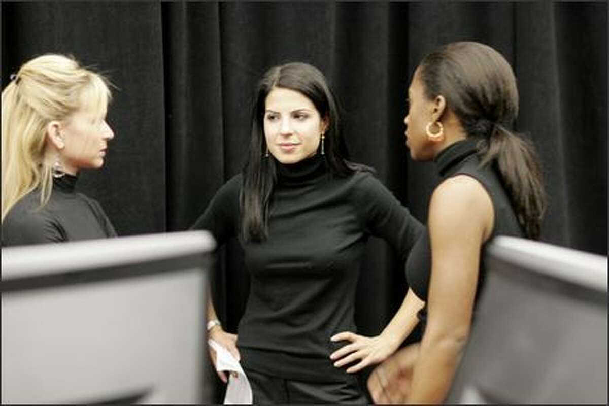 Tammy, middle, was fired in this week's "Apprentice" after failing to lead Synergy teammates Tammy, left, and Roxanne.