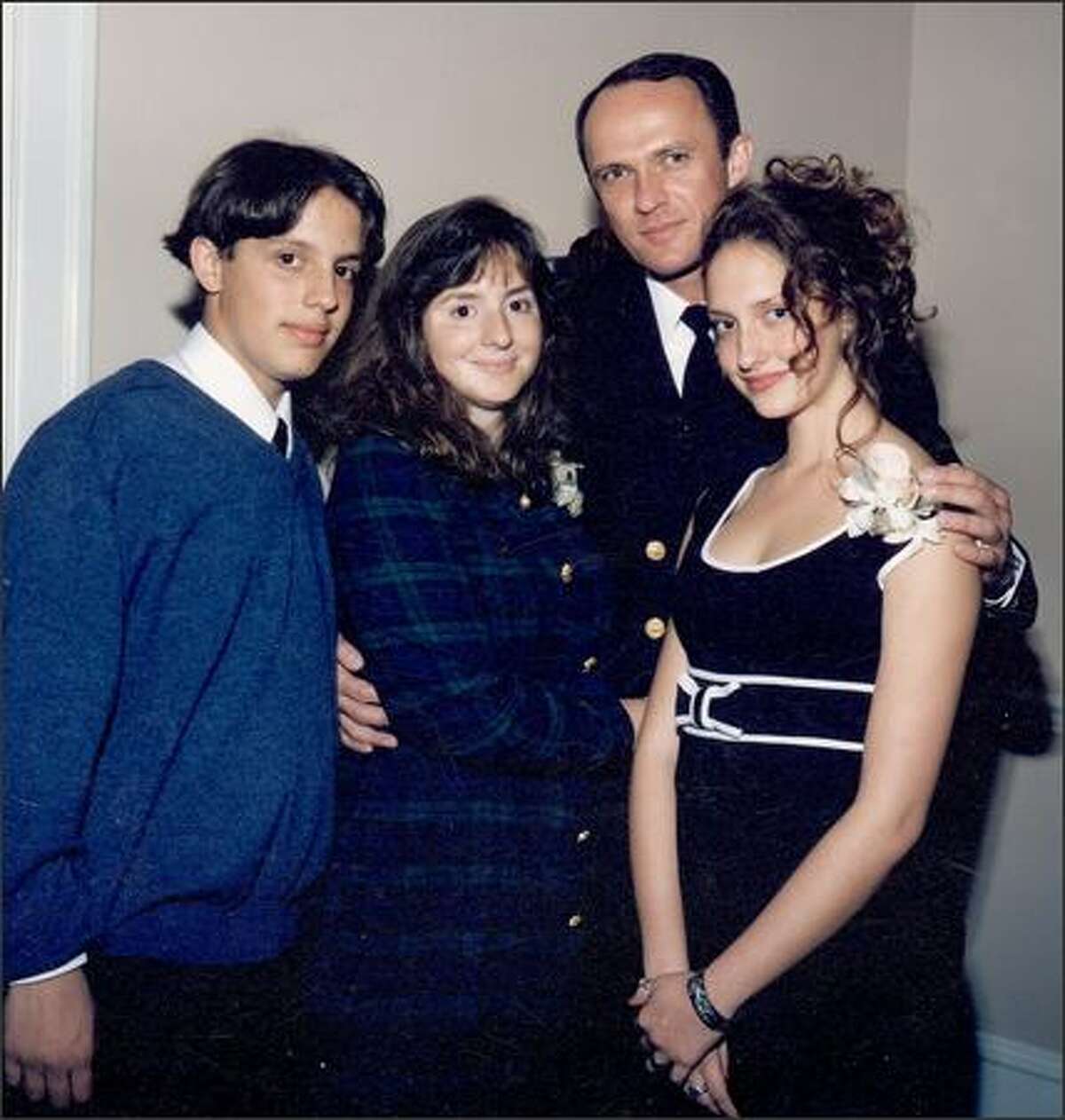 The Hunter family, from left, son Michael, Francine, Derek and daughter Nadine.
