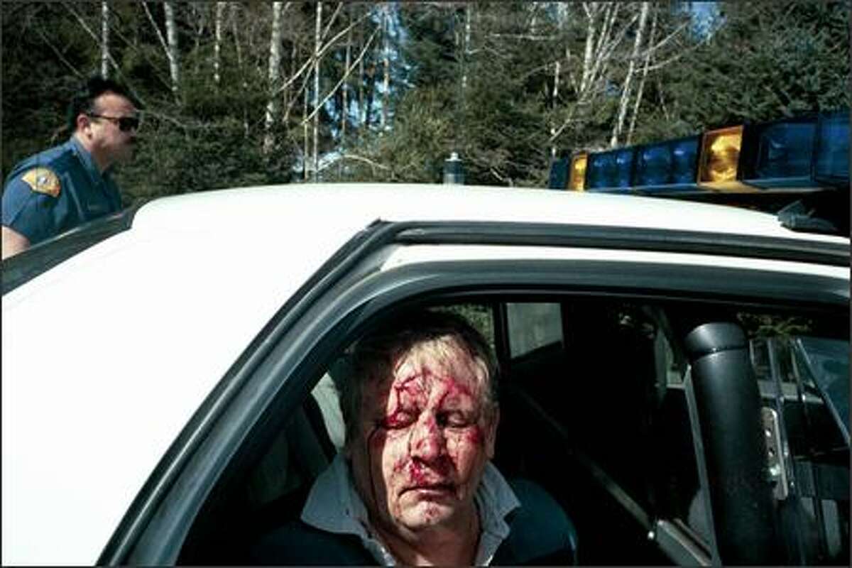 Michael Bowe, a Thurston County sheriff's deputy, was stopped in March 2004 in Grays Harbor County for a DUI arrest -- one of five such stops while he carried a badge. How his face was bloodied was never determined, but his service weapon was in the car.