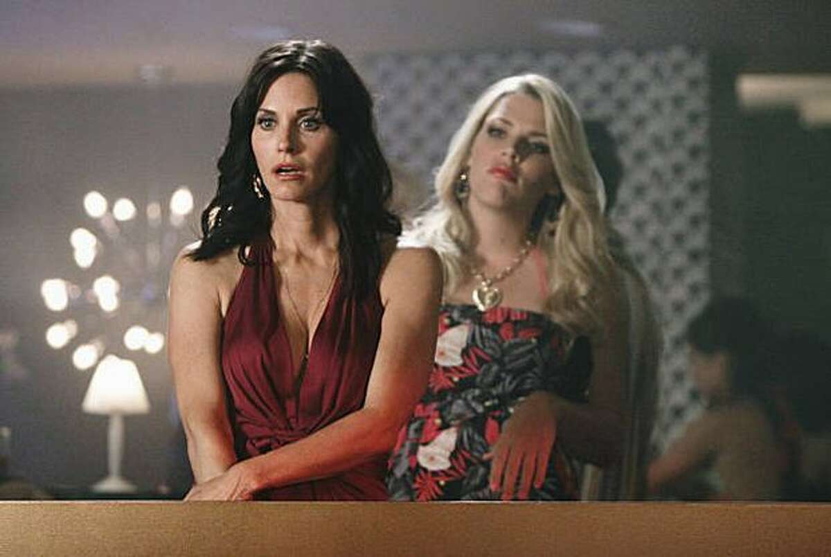 Courteney Cox (left) stars as a divorcee in "Cougar Town."