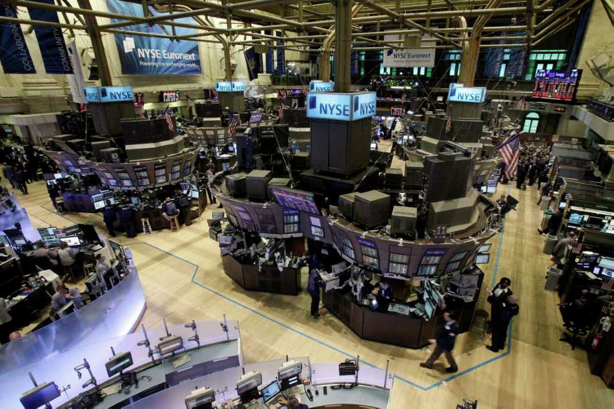 FILE - This Feb. 9, 2011 file photo shows the trading floor of the New York Stock Exchange. With renovations already underway and expected to finish at the end of 2012, The New York Stock Exchange is hoping its status as an icon of American finance will be a popular draw for cocktail receptions, analyst presentations and other festivities. In addition to the trading floor, the exchange rents out updated meeting spaces to companies and charities. (AP Photo/Richard Drew, File)