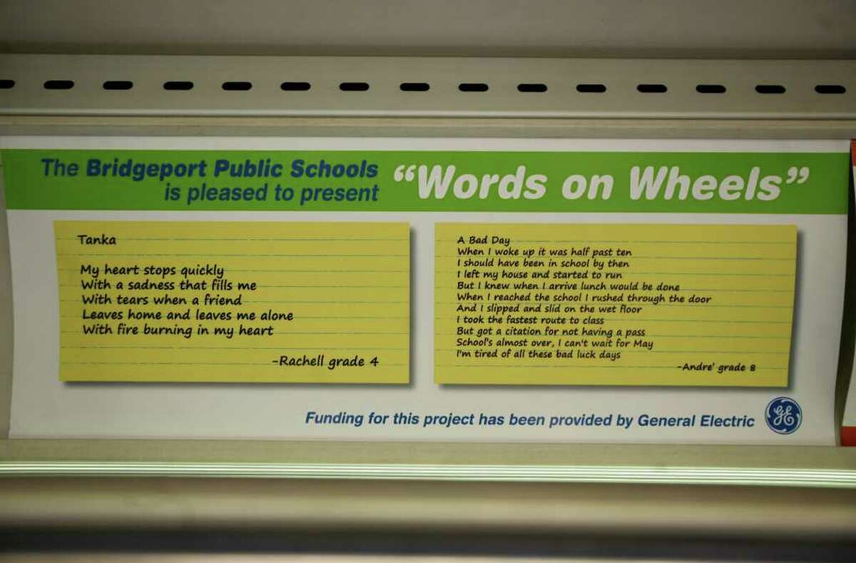 Poetry in Motion Student poems have new home on city buses