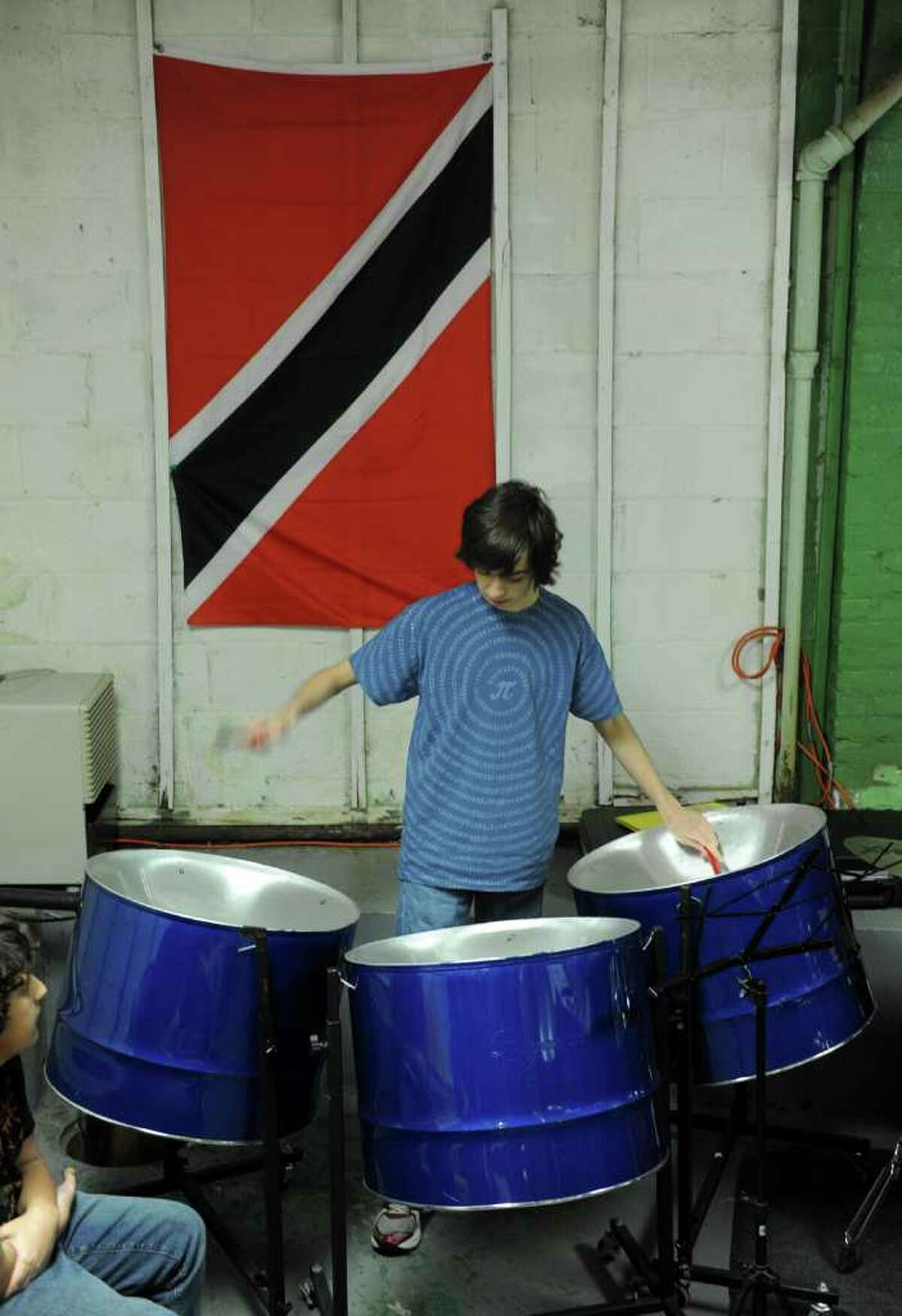 Bridgeport drum ensemble performing in Trinidad