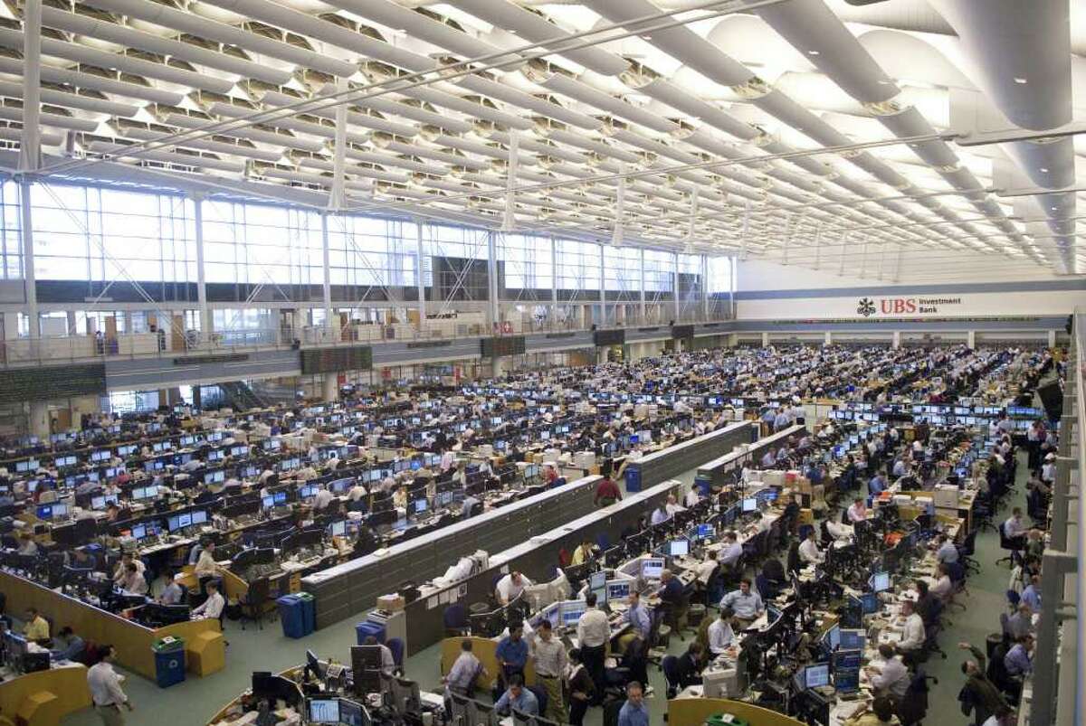 The trading floor at UBS North American Headquarters in Stamford is one of the largest in the world. The company has publically stated that it has no plans on relocating, but city and state officials have been meeting to discuss its future.