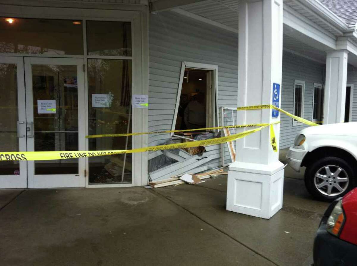 The VCA veterinary hospital on West Cedar Street was damaged Wednesday morning when a white SUV crashed into the building.